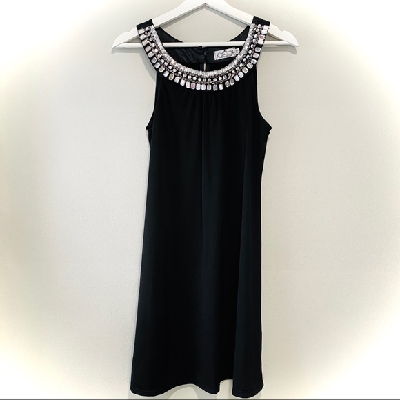 Trixxi Black Dress - Embellished Neckline - Picture 1 of 5